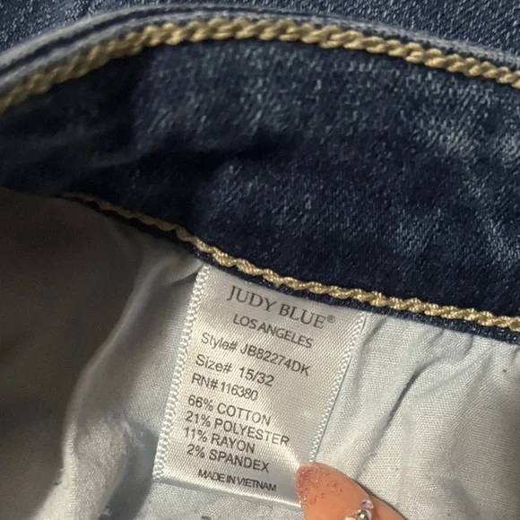 Judy Blue Deep Indigo Cropped Jeans - Picture 6 of 11